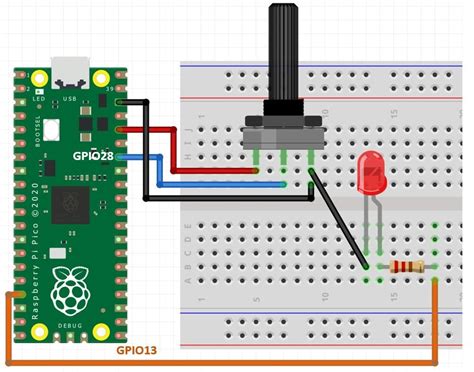 The IRQ handler (or interrupt signal) is linked to the switch input. . Potentiometer raspberry pi python